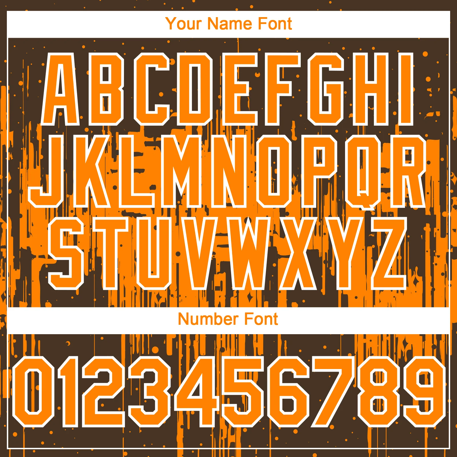 Custom Brown Bay Orange-White Dripping Splatter Paint Authentic Baseball Jersey - Image 5