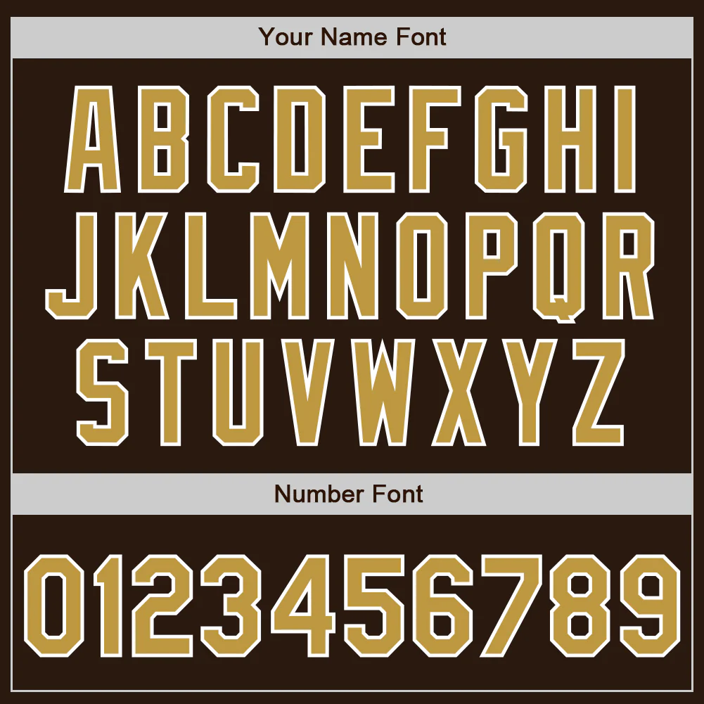 Custom Brown Old Gold-White Authentic Two Tone Baseball Jersey - Image 5