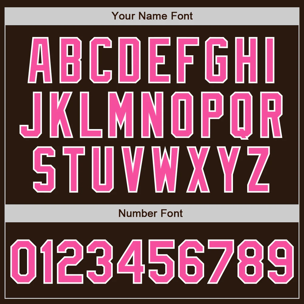 Custom Brown Pink-White Authentic Two Tone Baseball Jersey - Image 5