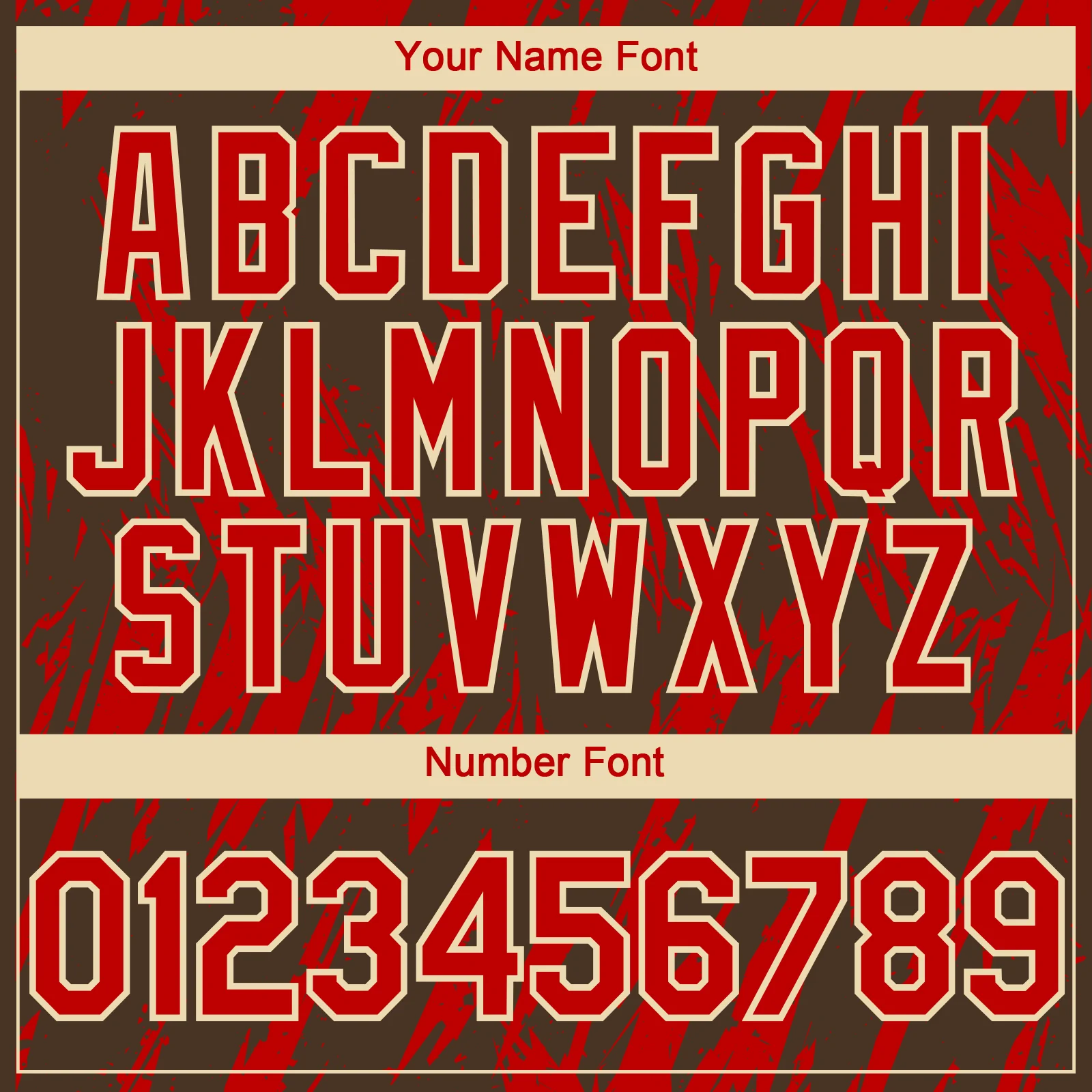 Custom Brown Red-White Splatter Torn Sharp Brush Stroke Authentic Baseball Jersey - Image 5