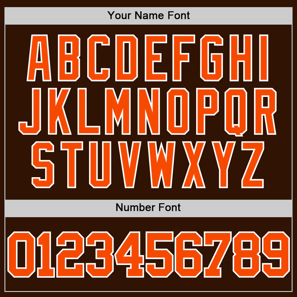 Custom Brown Orange-White Authentic Basketball Jersey - Image 3