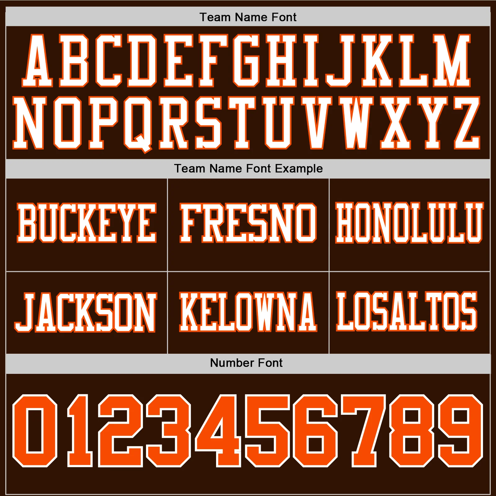 Custom Brown Orange-White Authentic Football Jersey - Image 4