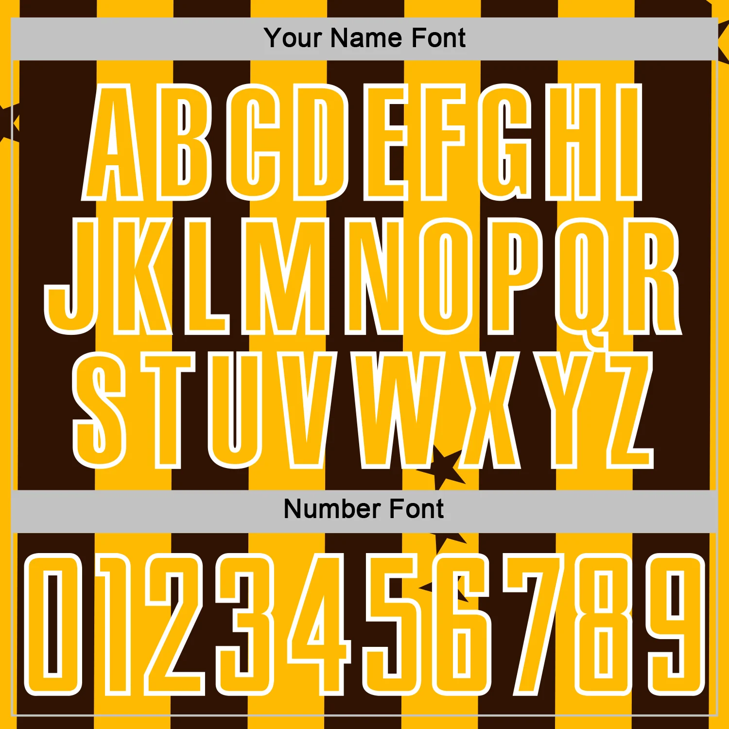 Custom Brown Gold-White Stars And Stripes Sports Sublimation Soccer Uniform Jersey - Image 6