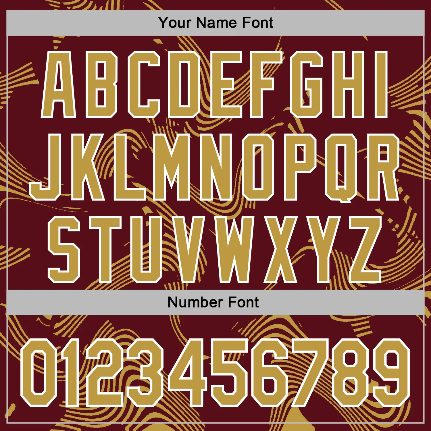 Custom Stitched Burgundy Old Gold-White Curve Lines Sports Pullover Sweatshirt Hoodie - Image 6