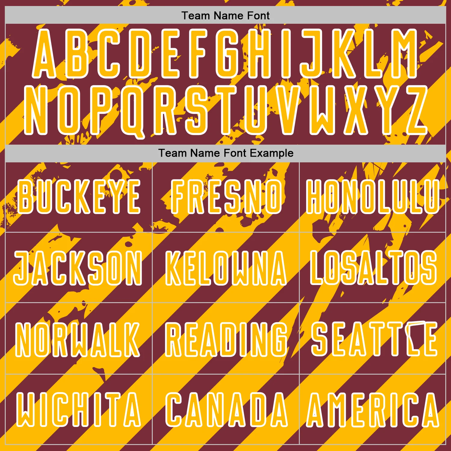Custom Burgundy Gold-White Distressed Diagonal Stripe Pattern Sports Sublimation Soccer Uniform Jersey - Image 5