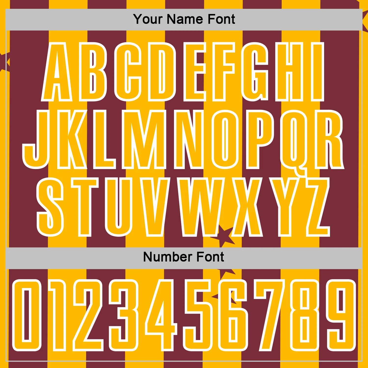 Custom Burgundy Gold-White Stars And Stripes Sports Sublimation Soccer Uniform Jersey - Image 6