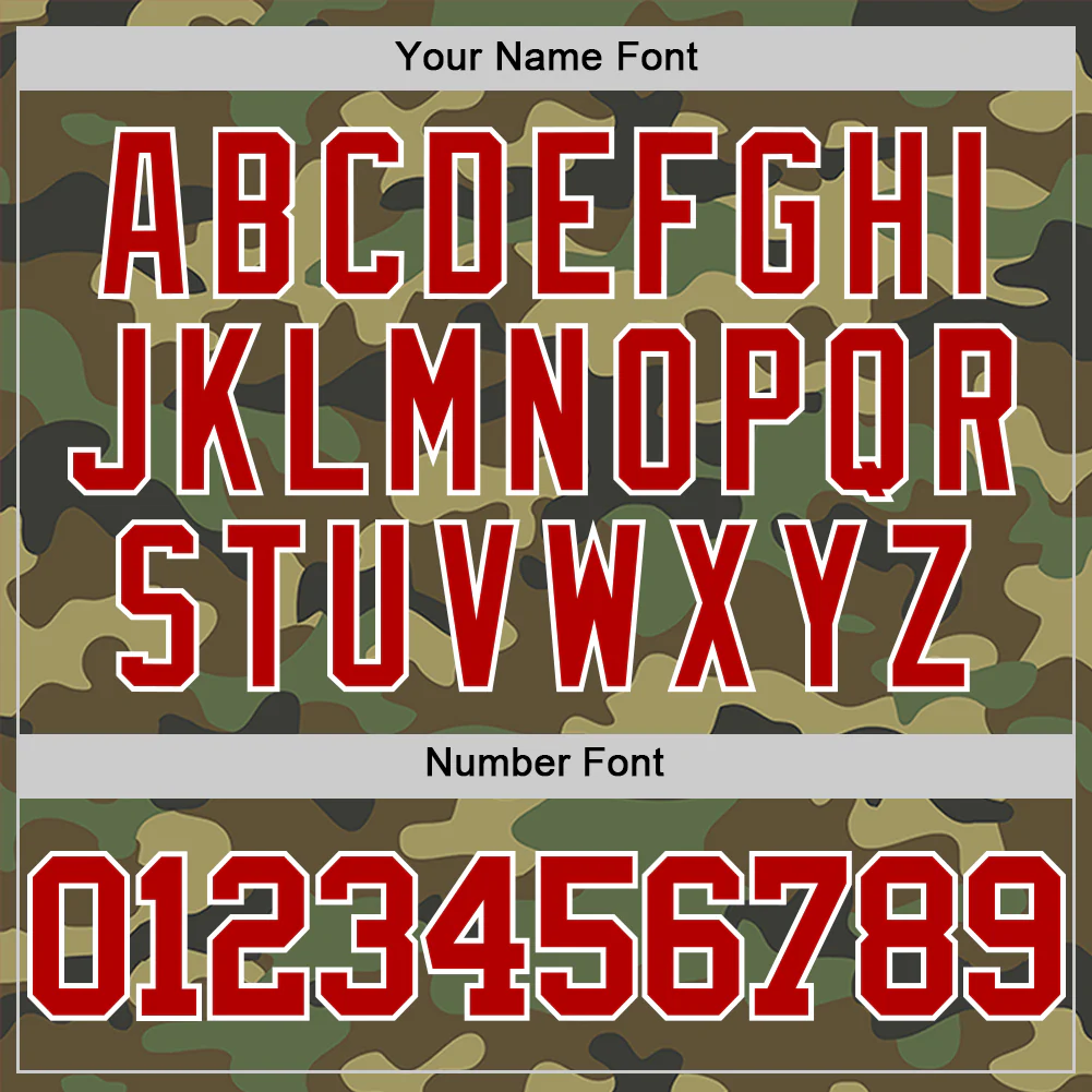 Custom Camo Red-White Authentic Salute To Service Basketball Jersey - Image 4