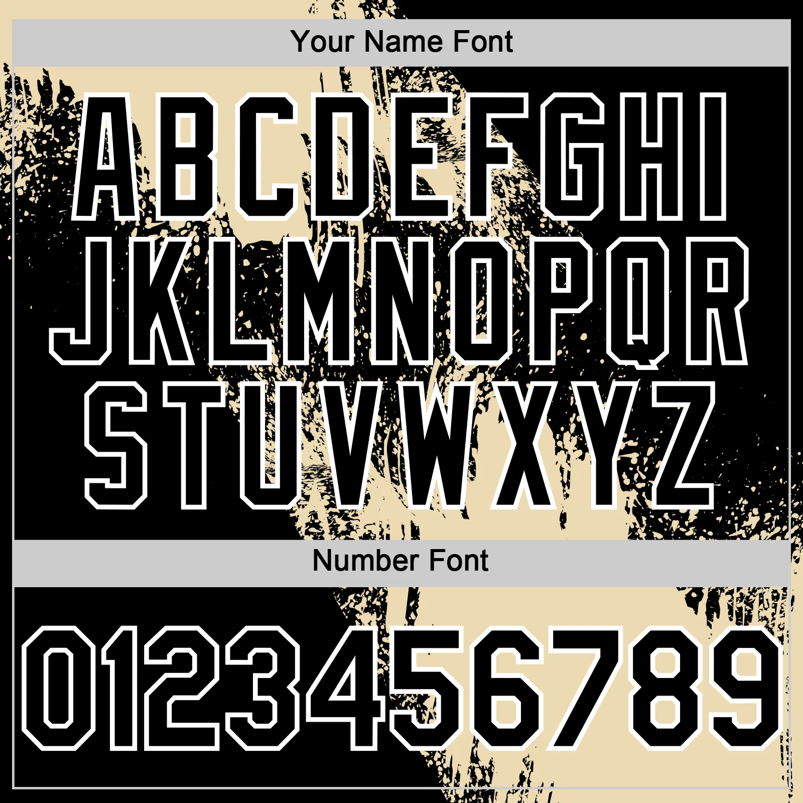 Custom Cream Black-White 3D Pattern Design Abstract Brush Stroke Authentic Baseball Jersey - Image 5