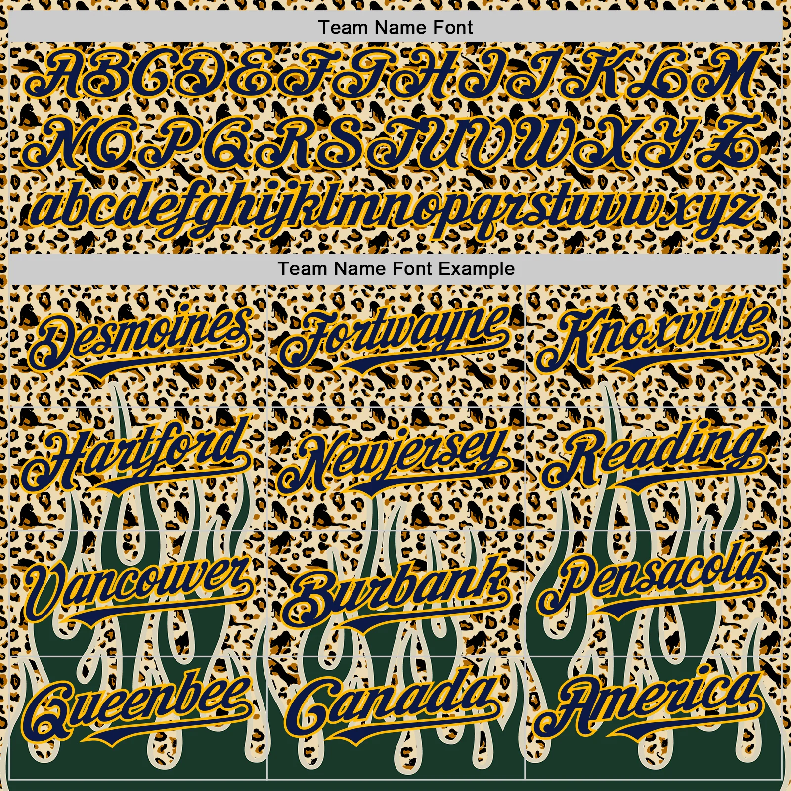 Custom Cream Navy-Gold 3D Pattern Design Rave Party Animal Leopard Print Authentic Baseball Jersey - Image 4
