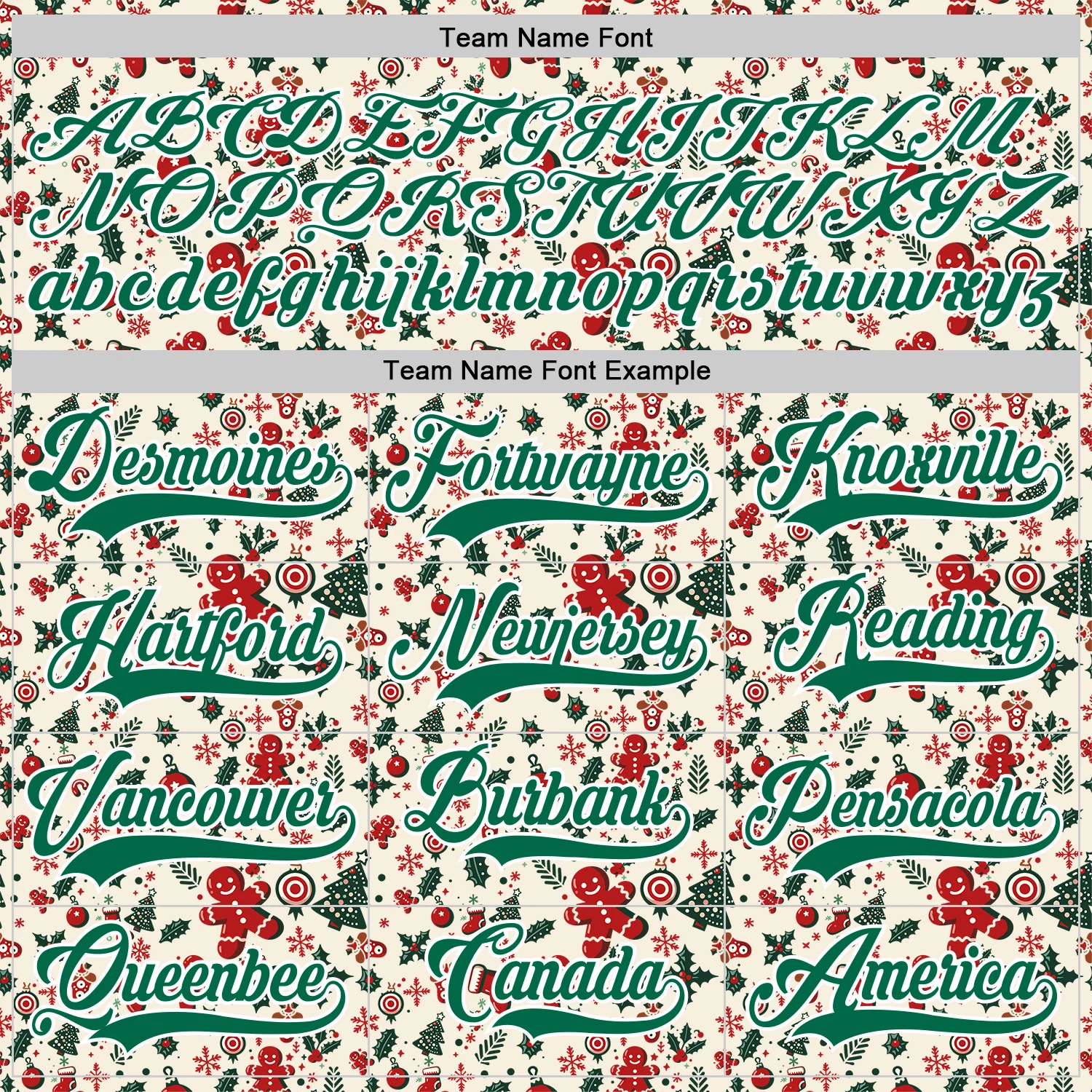 Custom Cream Kelly Green-White 3D Christmas Hockey Lace Neck Jersey - Image 4