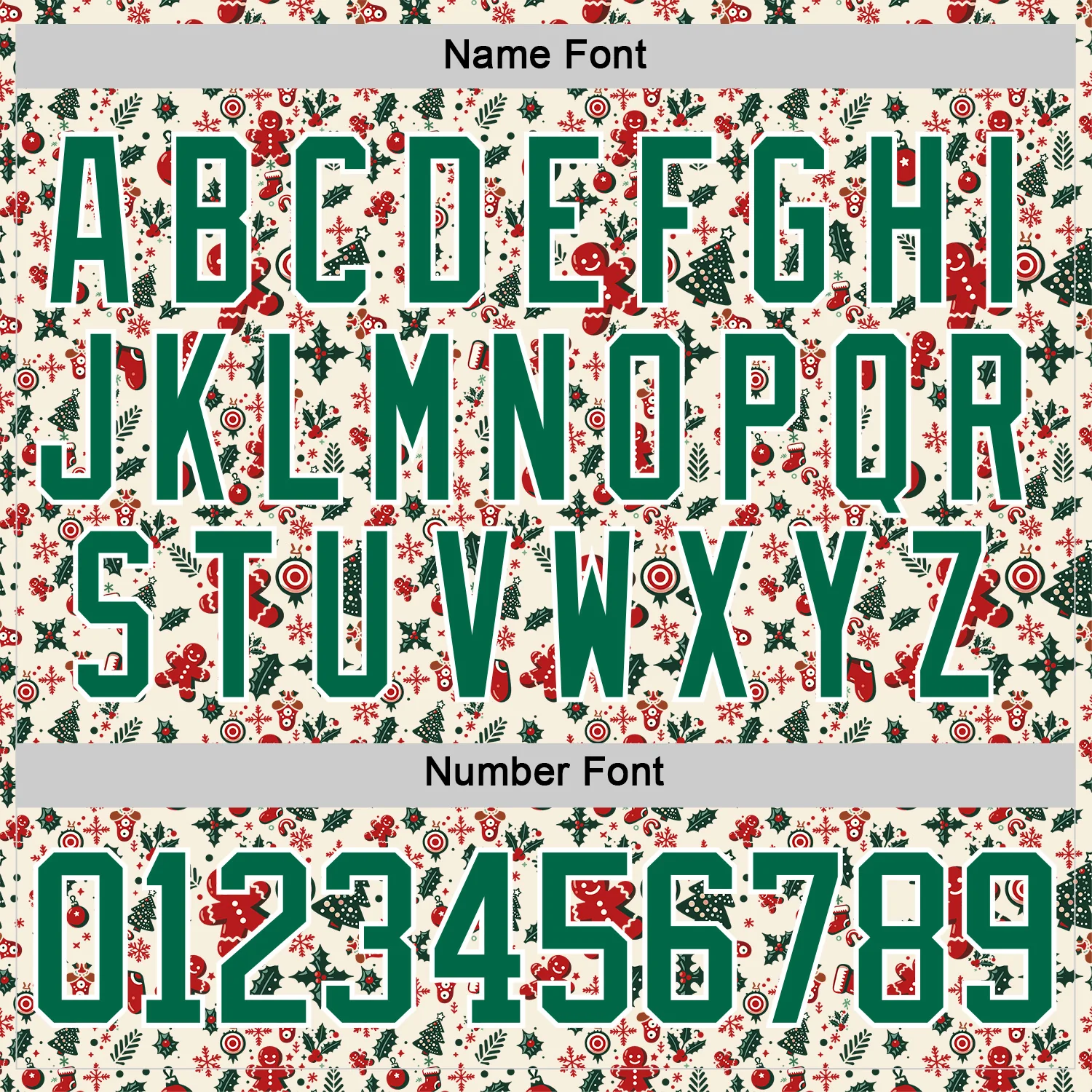 Custom Cream Kelly Green-White 3D Christmas Hockey Lace Neck Jersey - Image 5