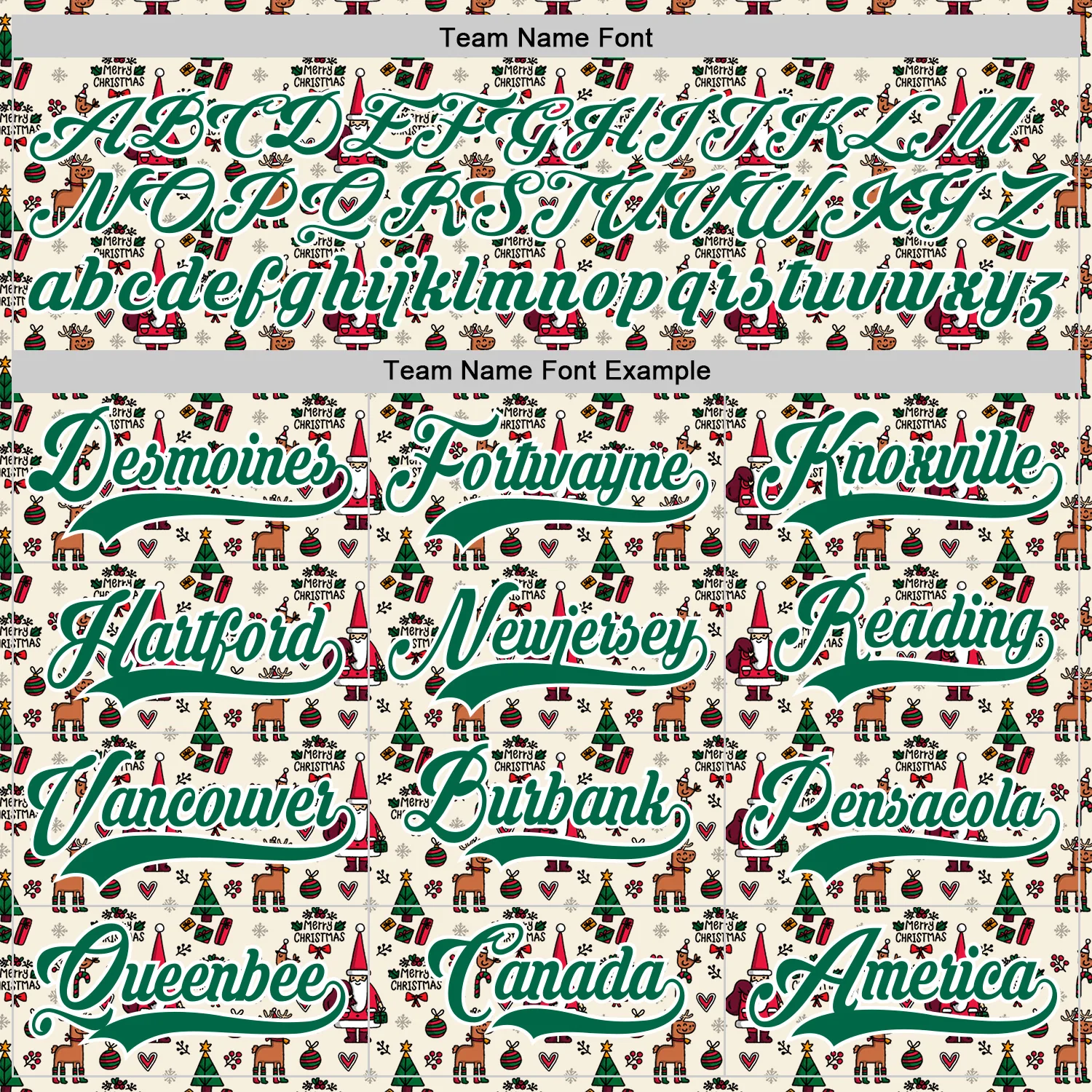 Custom Cream Kelly Green-White 3D Christmas Hockey Lace Neck Jersey - Image 4