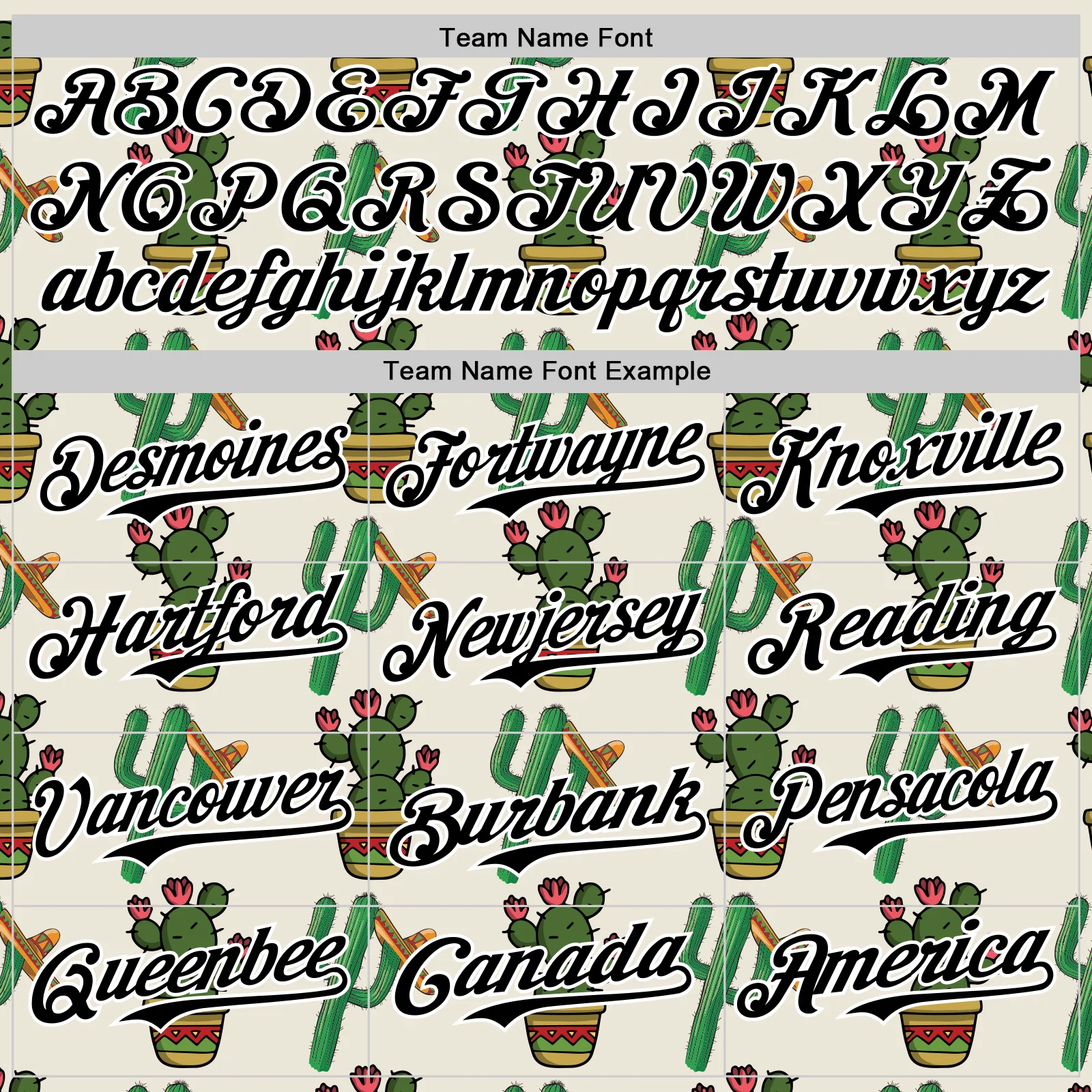Custom Cream Black-White 3D Mexican Cactus Authentic Baseball Jersey - Image 4