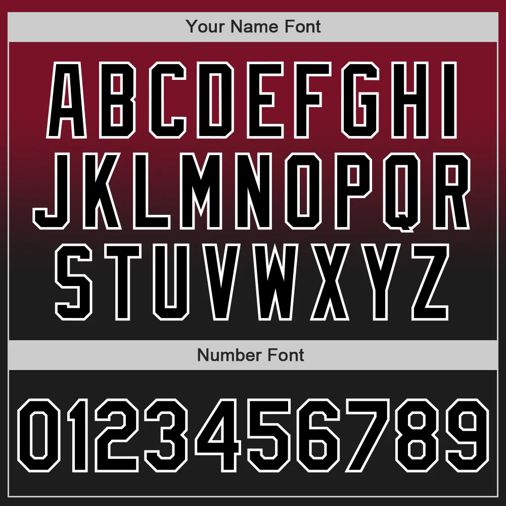 Custom Crimson Black-White Authentic Fade Fashion Baseball Jersey - Image 5