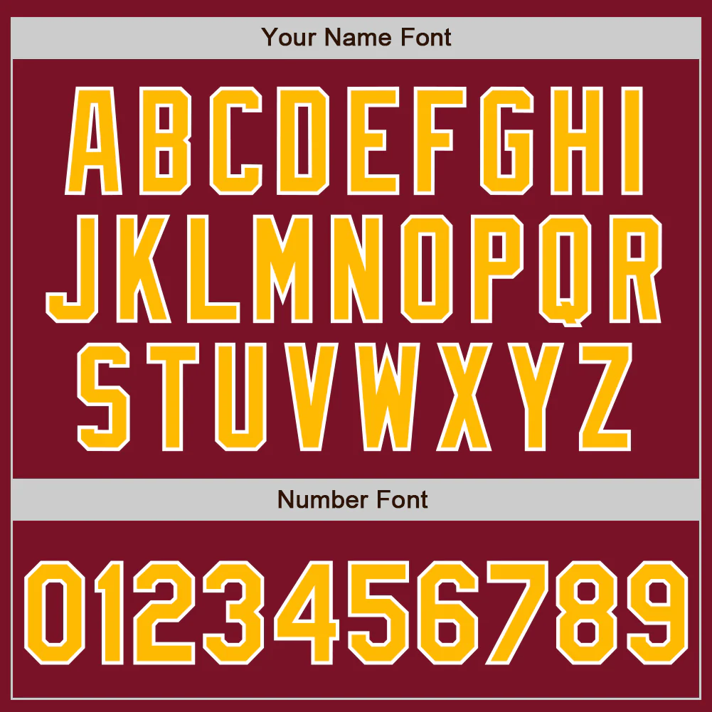 Custom Crimson Gold-White Authentic Two Tone Baseball Jersey - Image 5