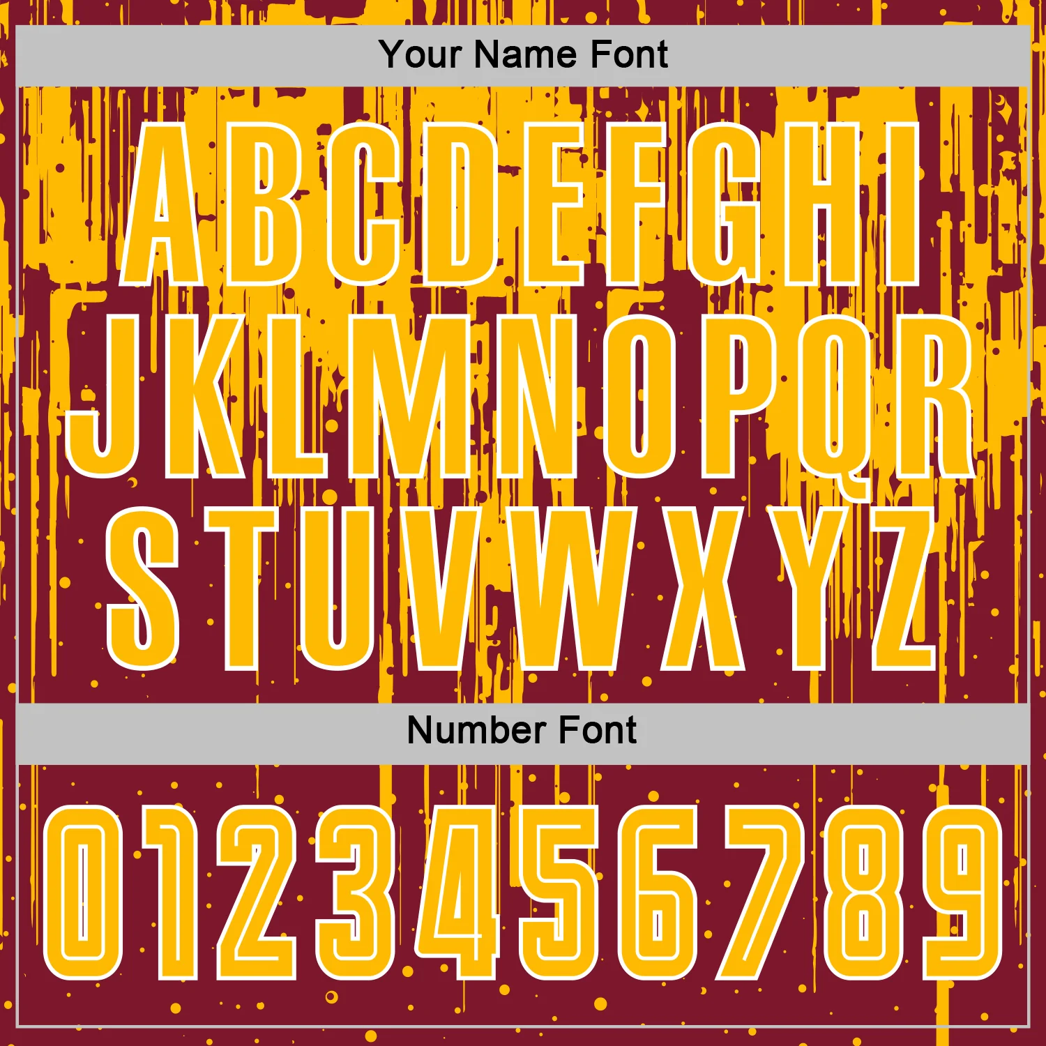 Custom Crimson Gold-White Dripping Splatte Pattern Sports Sublimation Soccer Uniform Jersey - Image 6