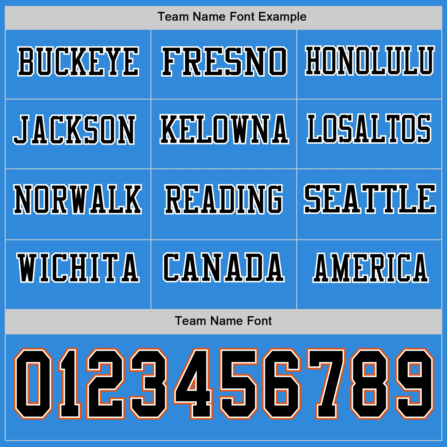 Custom Powder Blue Black White-Orange Long Sleeve Authentic Football Jersey - Image 3