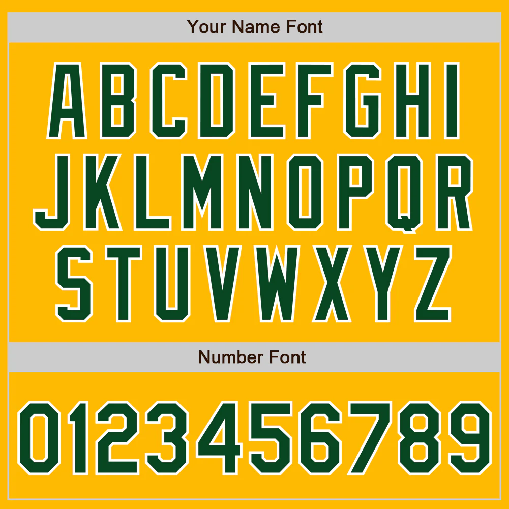 Custom Gold Green-White Authentic Two Tone Baseball Jersey - Image 5