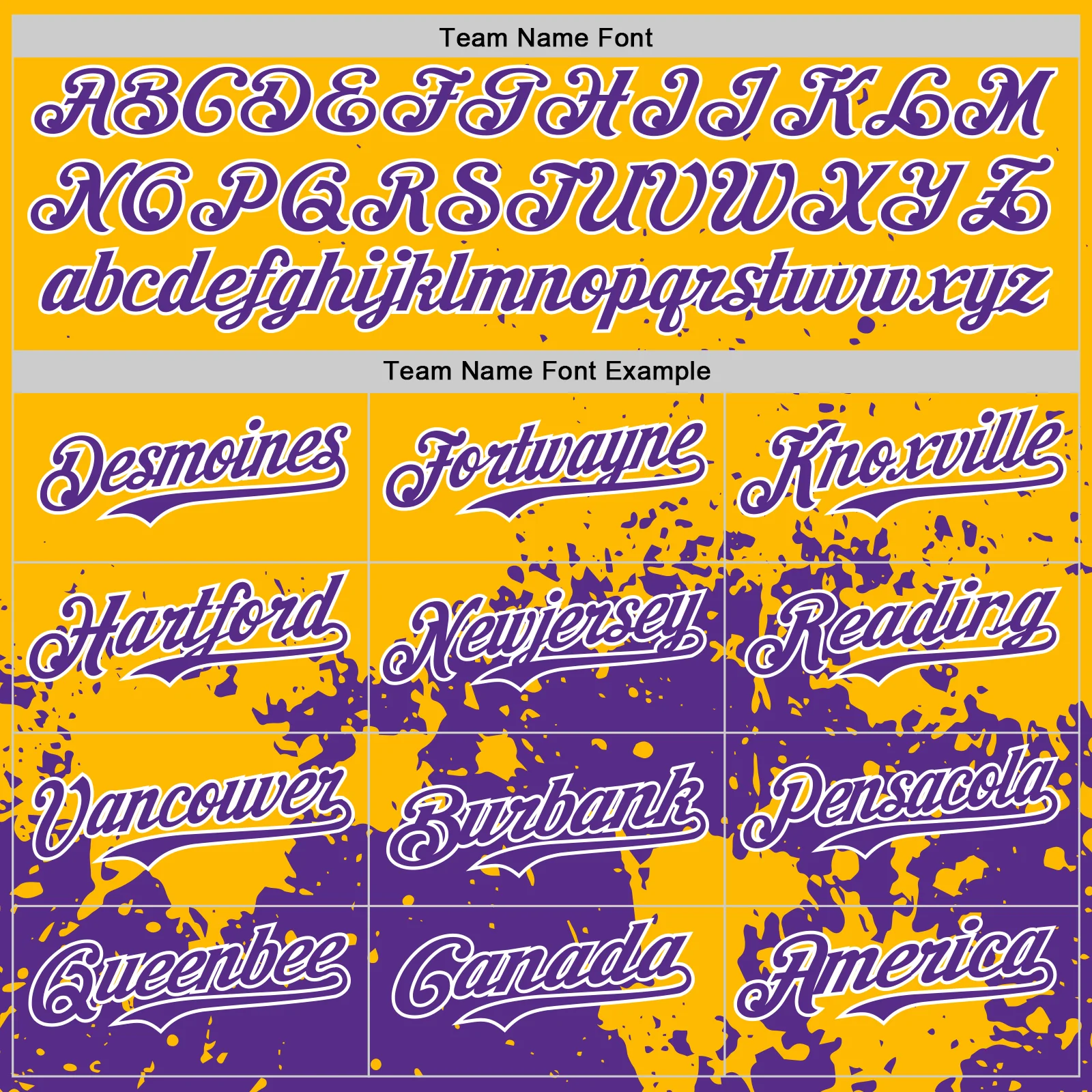 Custom Gold Purple-White Abstract Splatter Grunge Authentic Baseball Jersey - Image 4