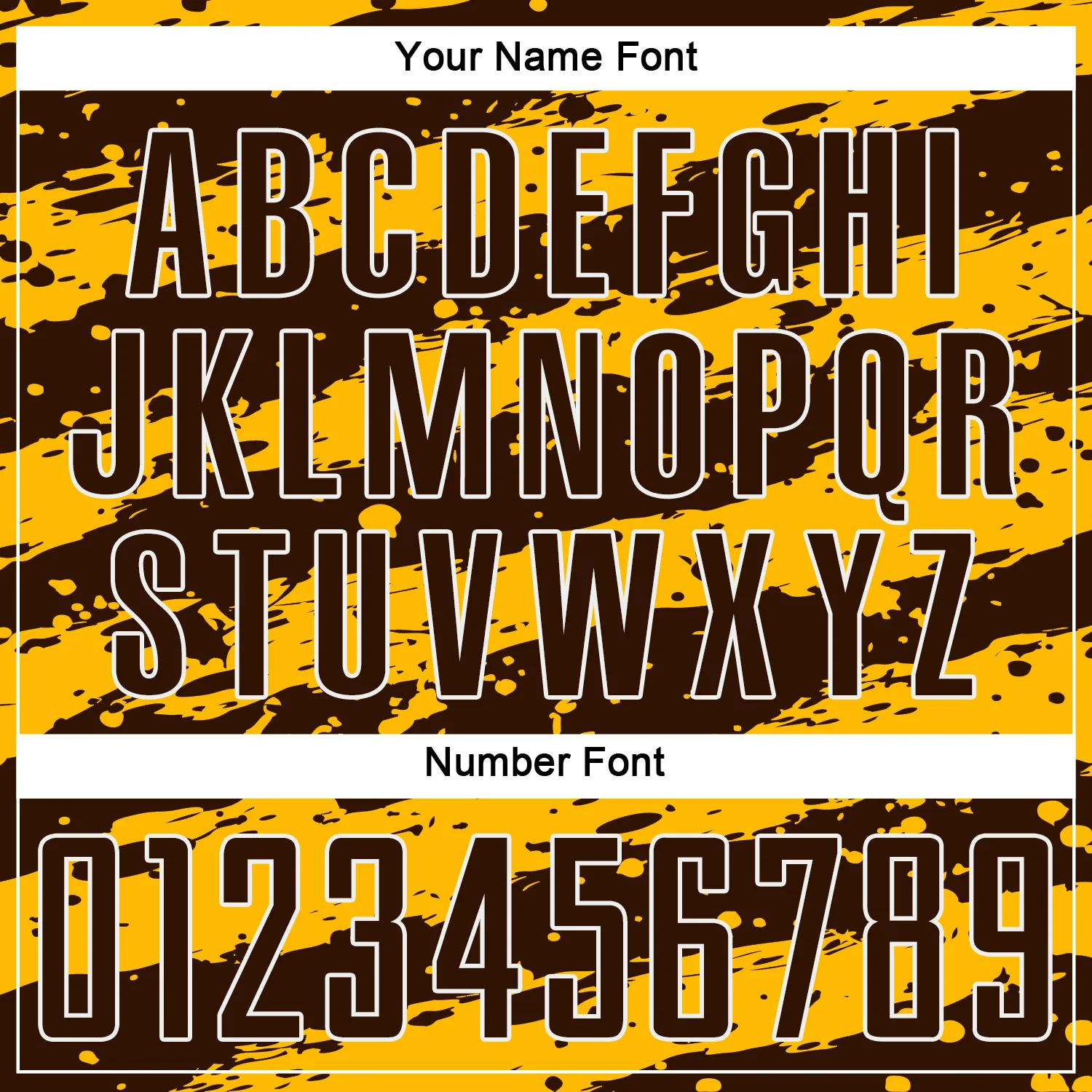 Custom Gold Brown-White Splash Sublimation Soccer Uniform Jersey - Image 6