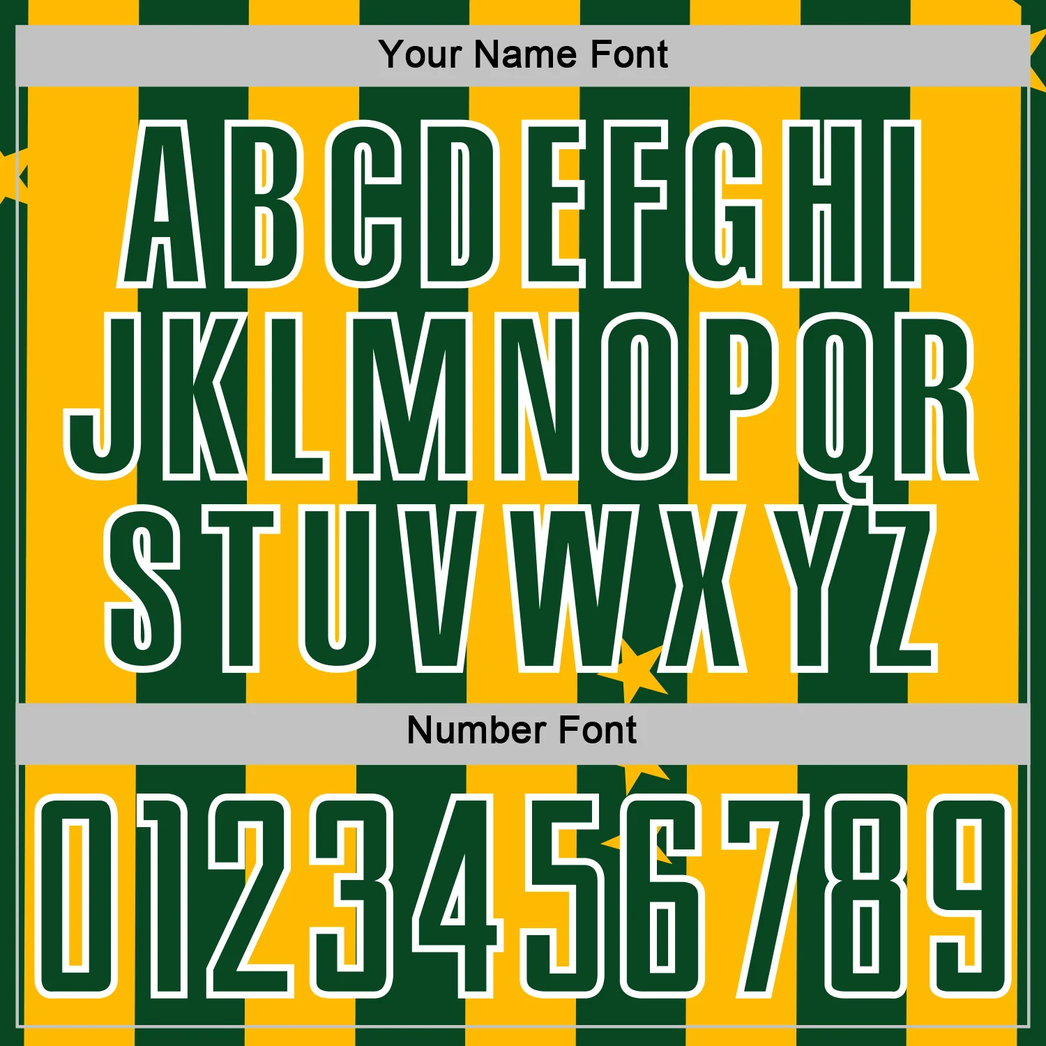 Custom Gold Green-White Stars And Stripes Sports Sublimation Soccer Uniform Jersey - Image 6