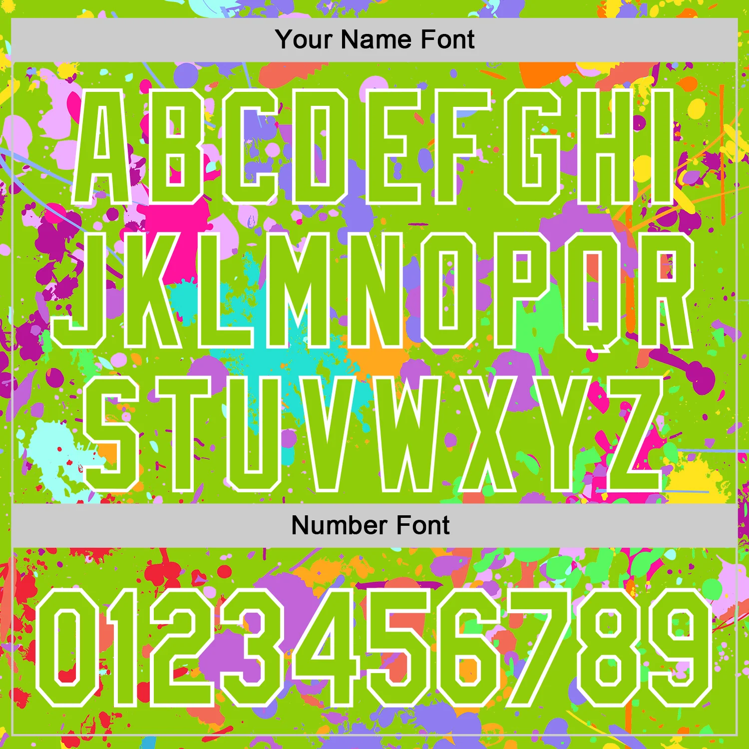 Custom Graffiti Pattern Neon Green-White Splash Bomber Full-Snap Varsity Letterman Hoodie Jacket - Image 6
