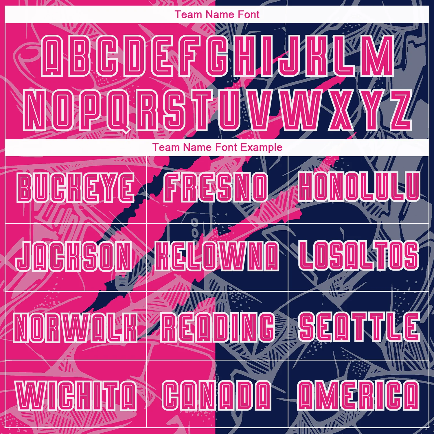 Custom Graffiti Pattern Hot Pink-Navy Scratch Sublimation Soccer Uniform Jersey - Image 5