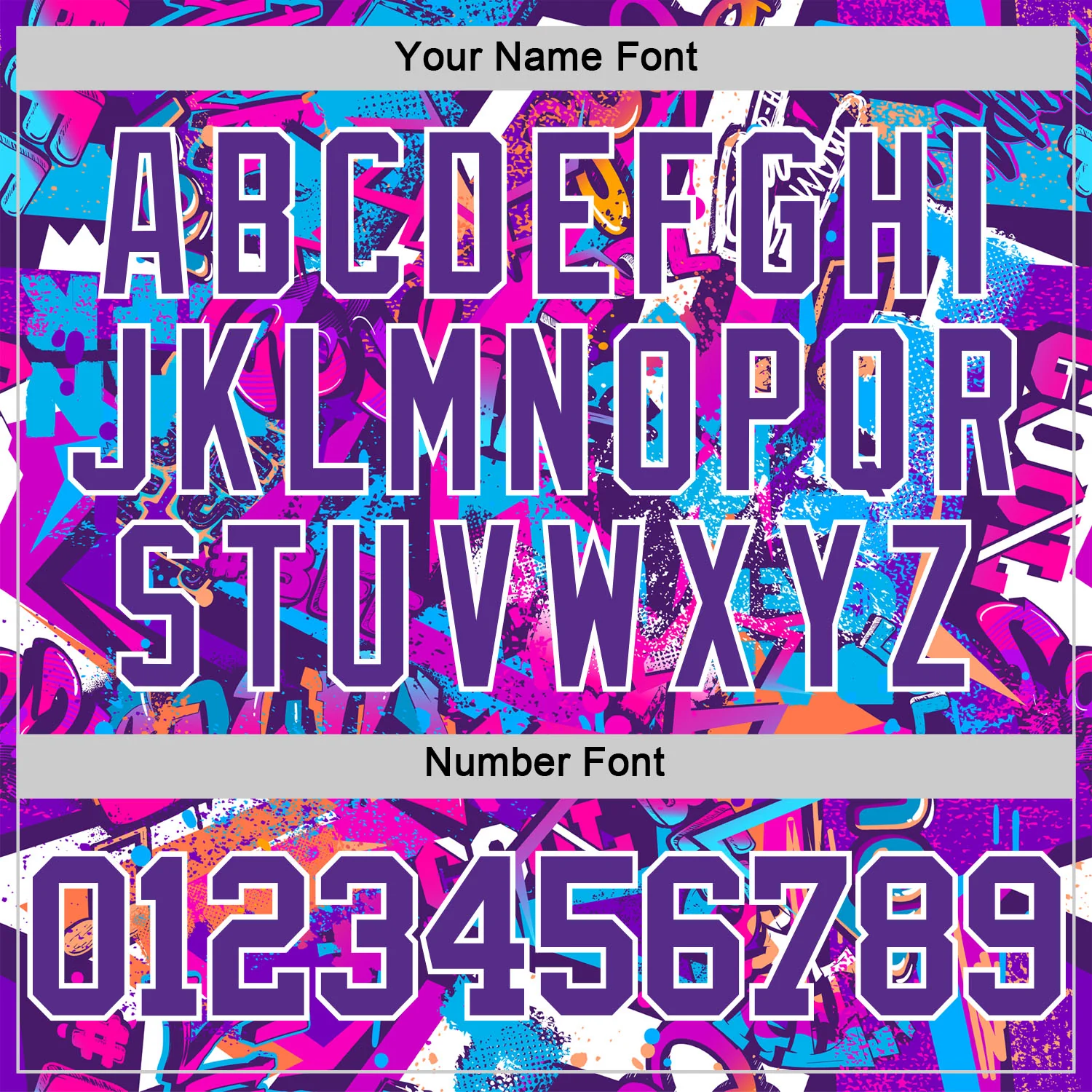 Custom Graffiti Pattern Purple-White Splash Round Neck Sublimation Basketball Suit Jersey - Image 5