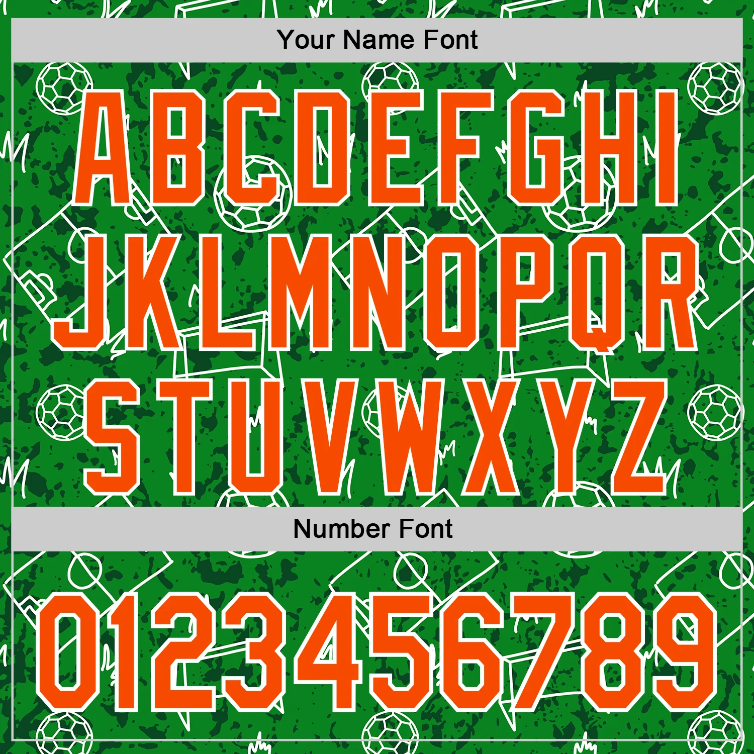 Custom Grass Green Orange-White Comic Doodle Ballgame 3D Pattern Design Authentic Baseball Jersey - Image 5