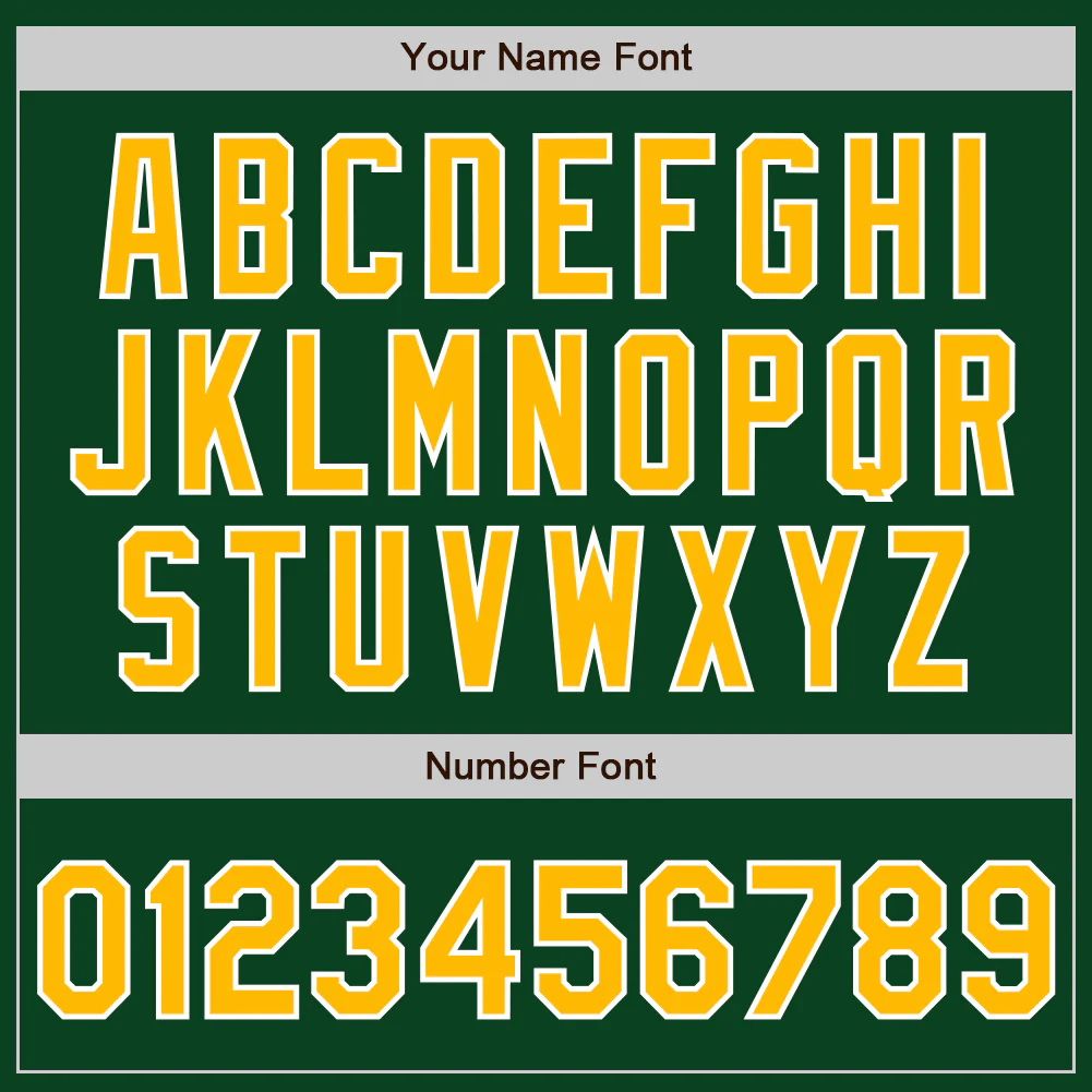 Custom Green Gold-White Authentic Baseball Jersey - Image 4