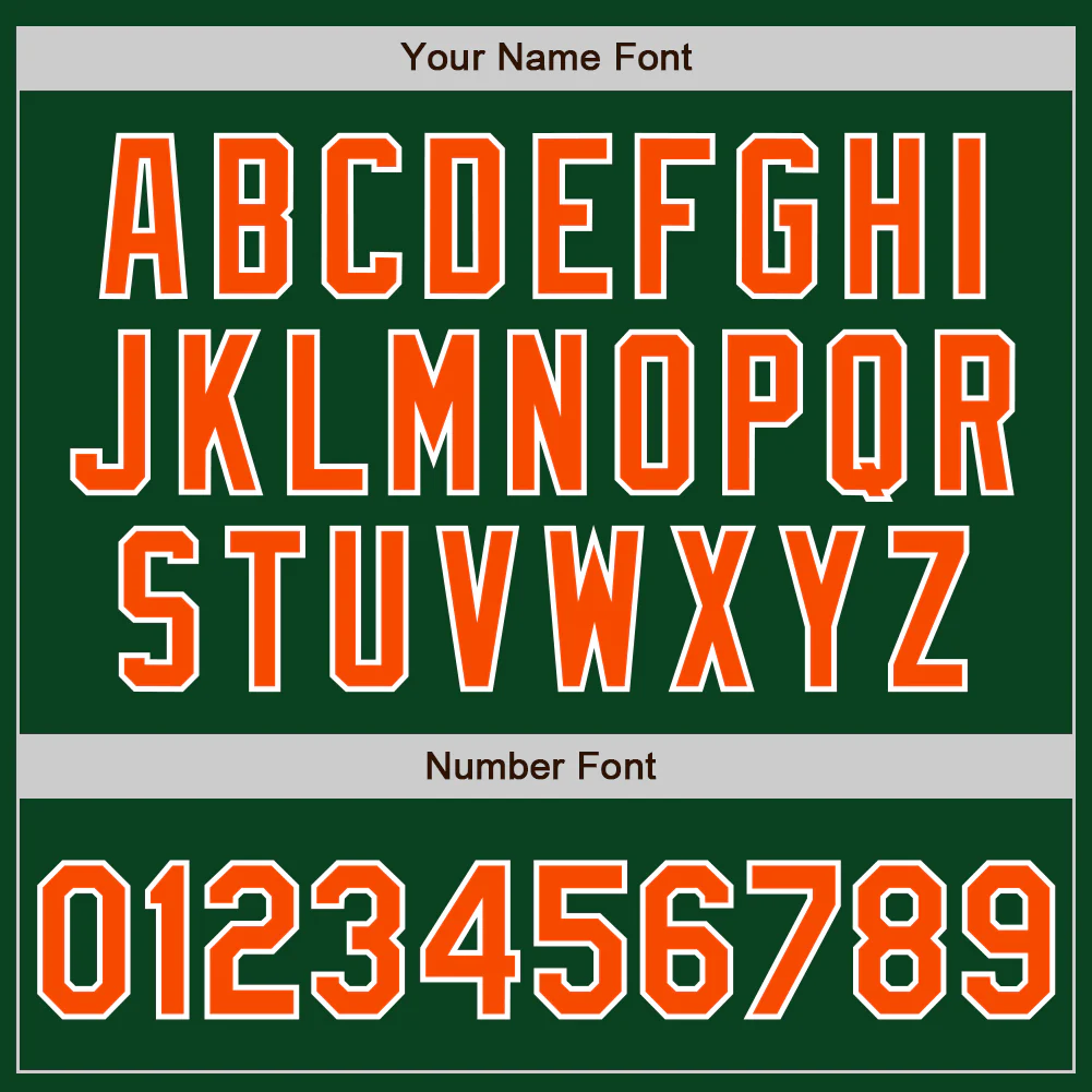 Custom Green Orange-White Authentic Baseball Jersey - Image 8