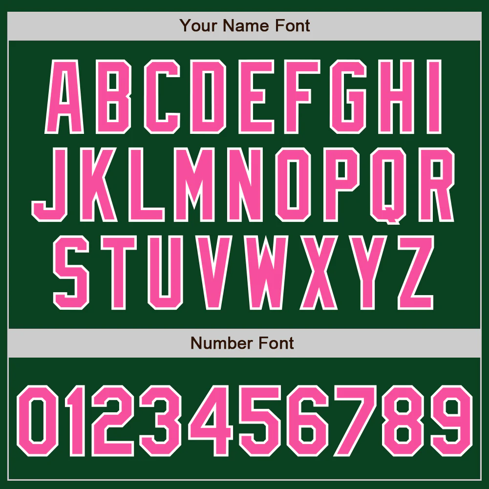 Custom Green Pink-White Authentic Baseball Jersey - Image 4