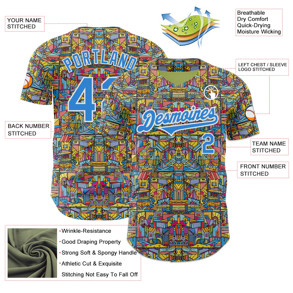 Custom Green Electric Blue-White Ninhol Streets Authentic Baseball Jersey - Image 3