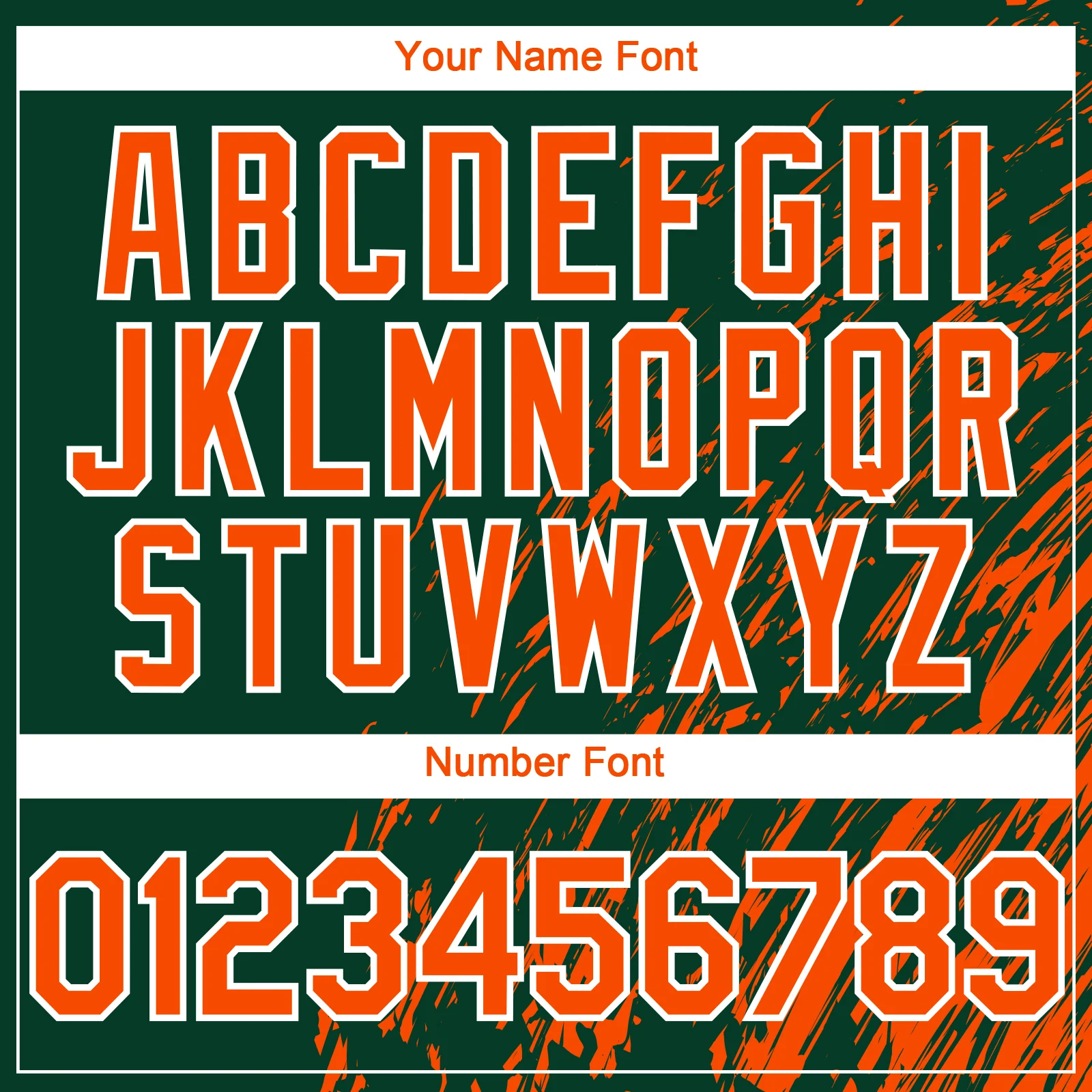 Custom Green Orange-White Paint Stroke Grunge Streak Authentic Baseball Jersey - Image 5