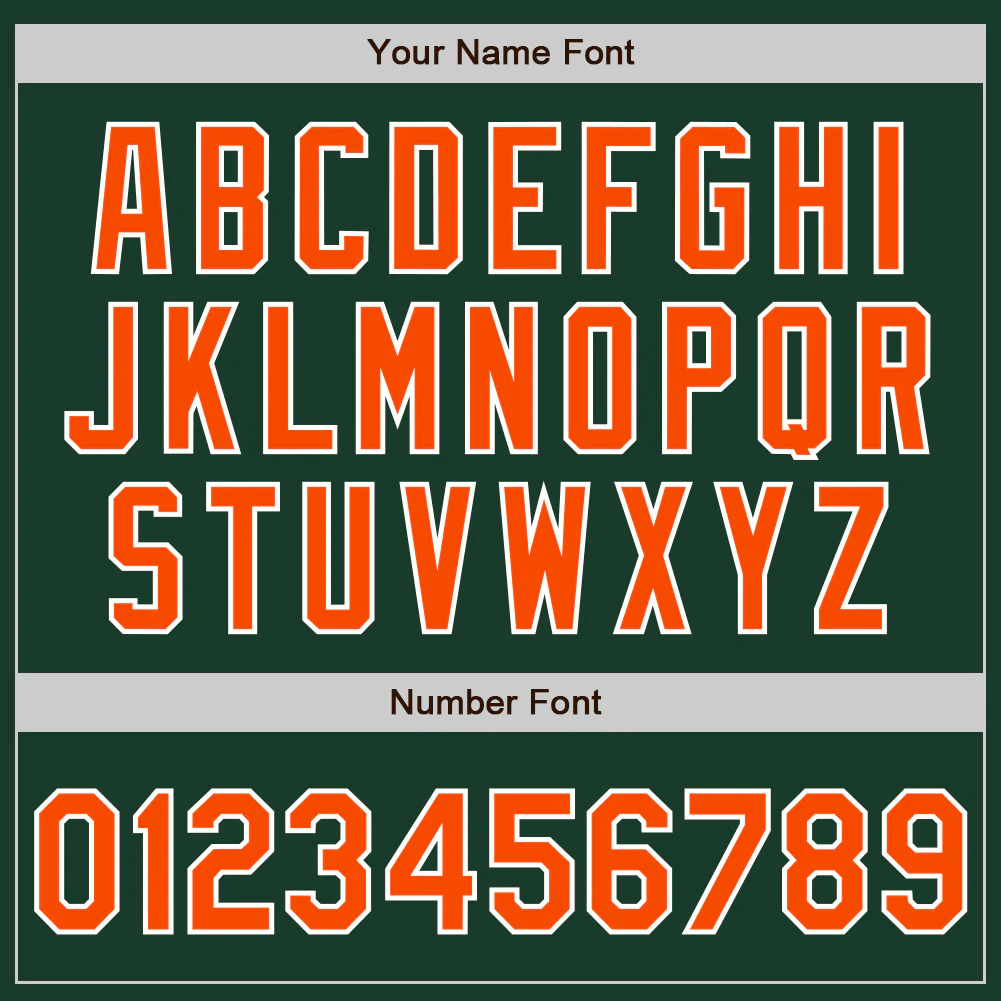 Custom Green Orange-White Authentic Two Tone Baseball Jersey - Image 5