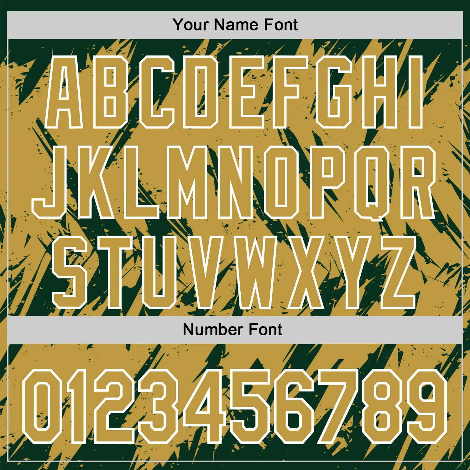 Custom Green Old Gold-White Abstract Sharp Shape Fragment Pattern Bomber Full-Snap Varsity Letterman Hoodie Jacket - Image 6