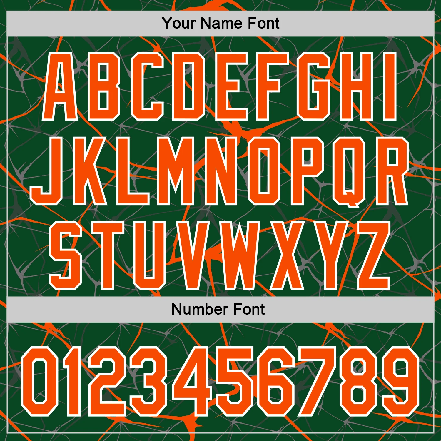 Custom Green Orange-White Abstract Network 3D Pattern Design Bomber Full-Snap Varsity Letterman Hoodie Jacket - Image 6