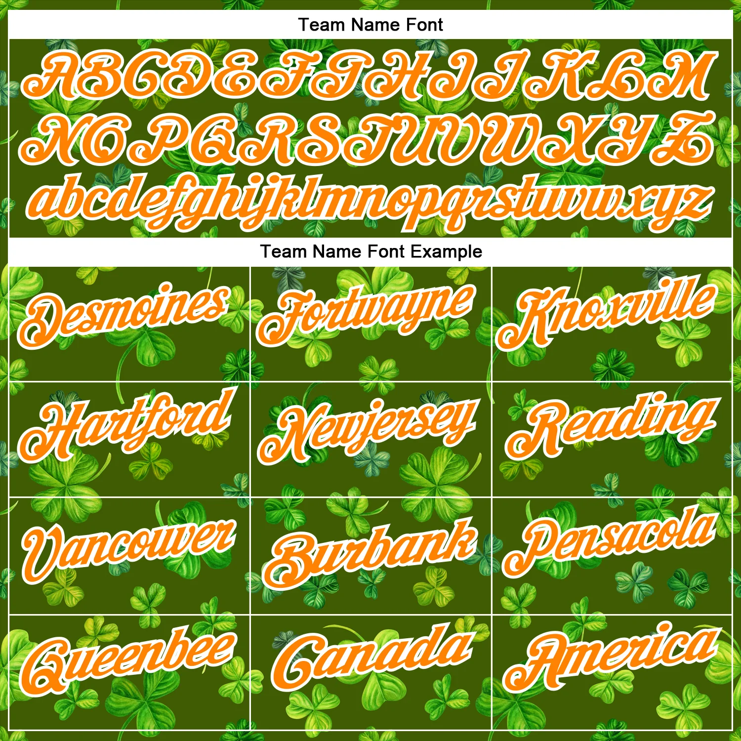 Custom Green Bay Orange-White 3D St. Patrick's Day Shamrock Performance Polo Shirt - Image 4