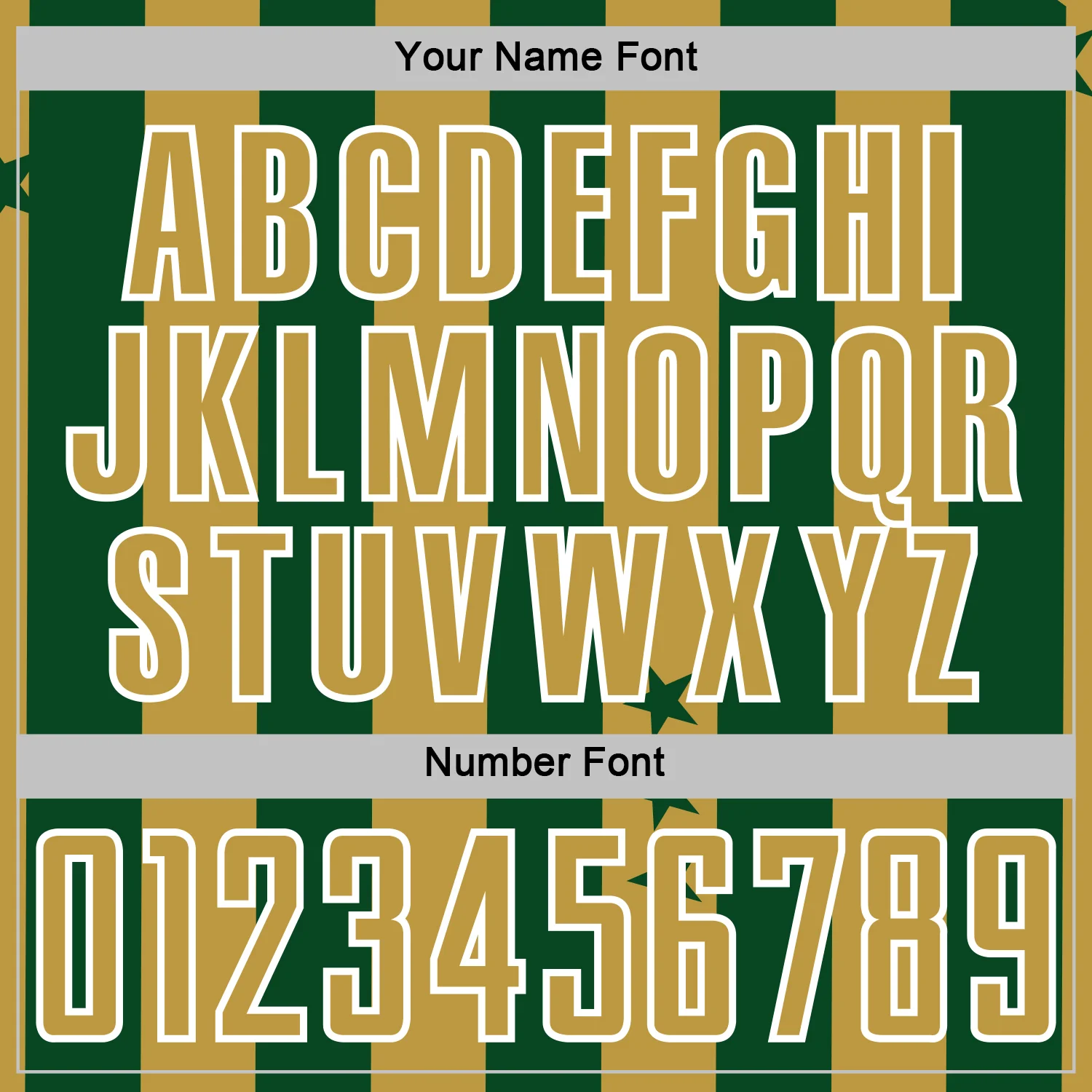 Custom Green Old Gold-White Stars And Stripes Sports Sublimation Soccer Uniform Jersey - Image 6