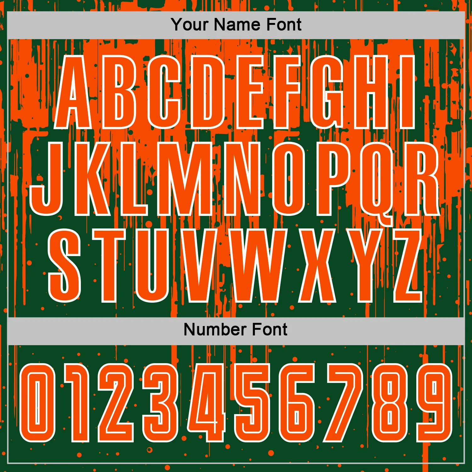 Custom Green Orange-White Dripping Splatte Pattern Sports Sublimation Soccer Uniform Jersey - Image 6