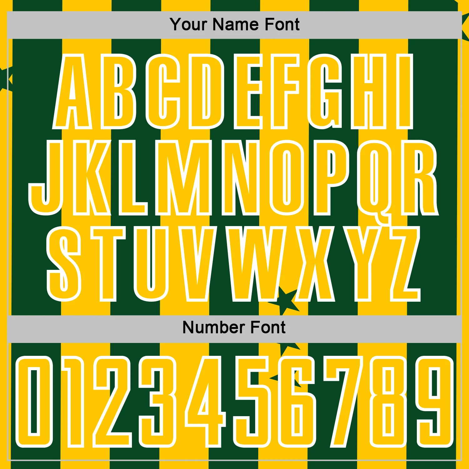 Custom Green Yellow-White Stars And Stripes Sports Sublimation Soccer Uniform Jersey - Image 6