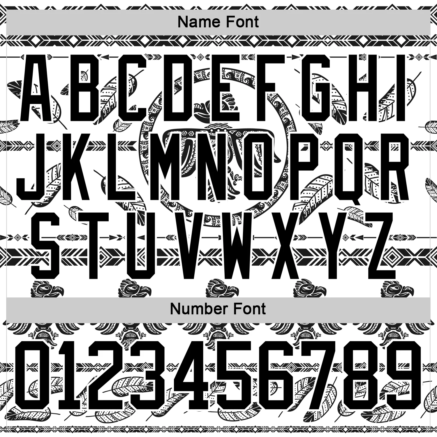 Custom White Black 3D Pattern Native Americans Tribal Indigenous People Hockey Lace Neck Jersey - Image 7