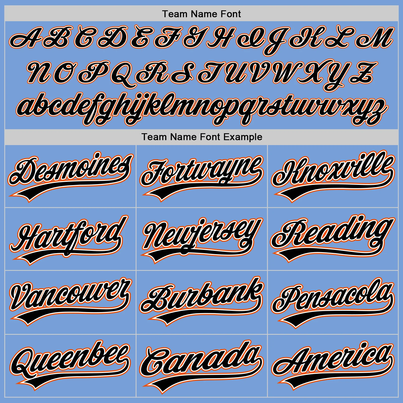 Custom Stitched Light Blue Black White-Orange Baseball Pullover Sweatshirt Hoodie - Image 3