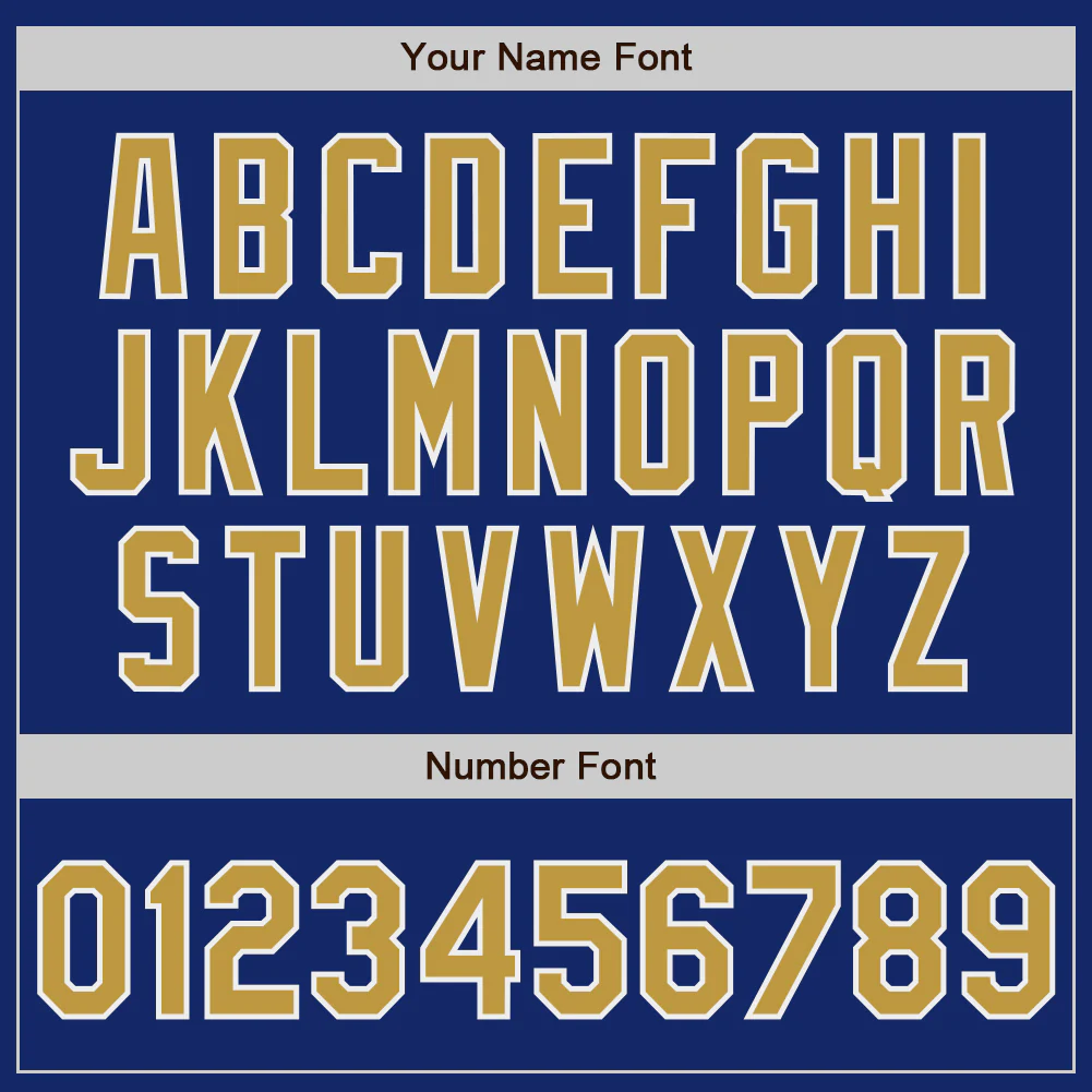 Custom Stitched Royal Old Gold-White Baseball Pullover Sweatshirt Hoodie - Image 4