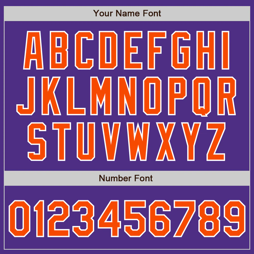 Custom Stitched Purple Orange-White Baseball Pullover Sweatshirt Hoodie - Image 4