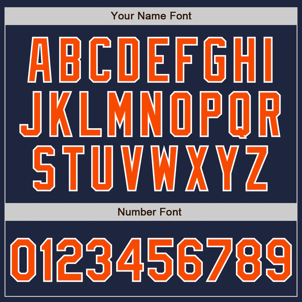 Custom Navy Orange-White Split Ripped Pattern Baseball Pullover Sweatshirt Hoodie - Image 4