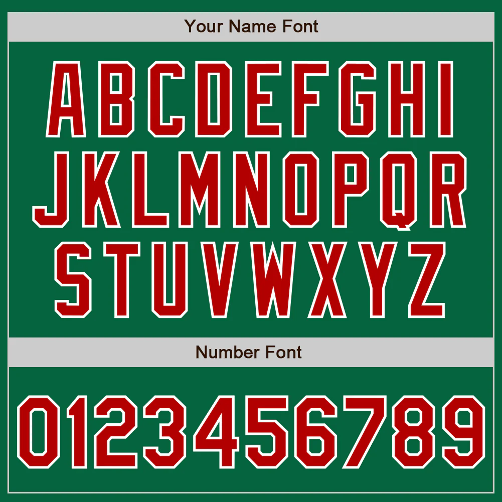 Custom Stitched Kelly Green Red-White Baseball Pullover Sweatshirt Hoodie - Image 4