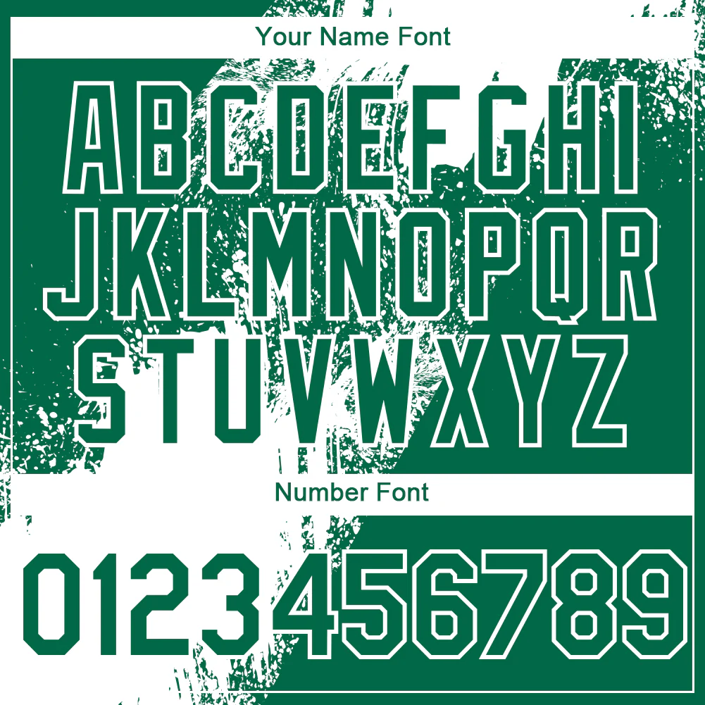 Custom Kelly Green White Abstract Brush Stroke 3D Pattern Design Bomber Full-Snap Varsity Letterman Hoodie Jacket - Image 6
