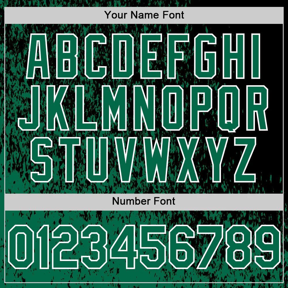 Custom Black Kelly Green-White Abstract Fragment Art 3D Pattern Design Bomber Full-Snap Varsity Letterman Hoodie Jacket - Image 6