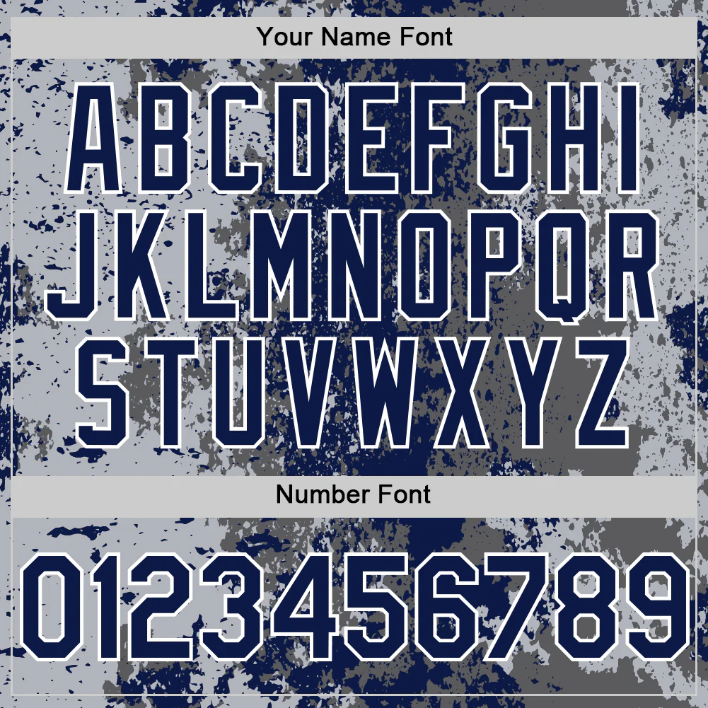 Custom Gray Navy-White 3D Pattern Design Bomber Full-Snap Varsity Letterman Hoodie Jacket - Image 6